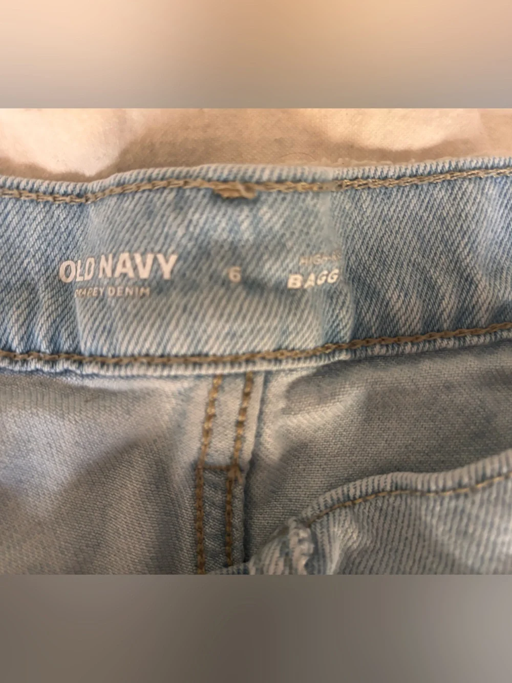 Old Navy light blue denim shorts